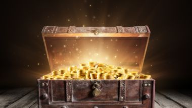 treasure chest with gold coins