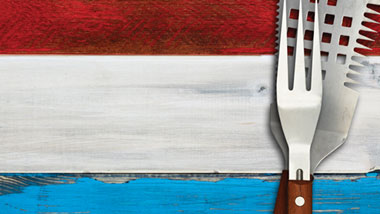 red white and blue bbq