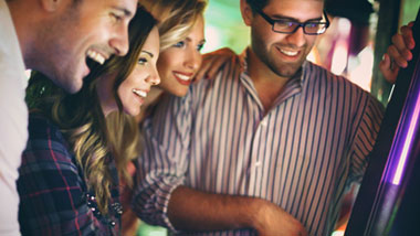 friends playing slots